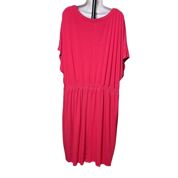 Lands End Red Coverup Dress Plus Size 3X Elastic Waist u - Picture 6 of 10